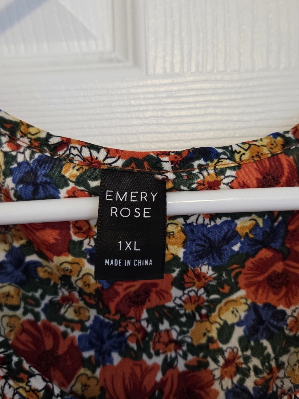 Floral Ruffle Mini Dress - Red Multicolor - Picture 2 of 3